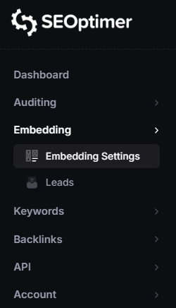 Embedding Settings